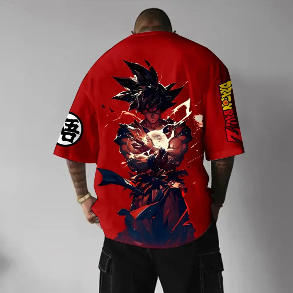 

Summer Tide Brand Explosion Dragon Ball Sun Wukong Vegeta Demon Buou Animation T-shirt Men and Women Couples T-shirt
