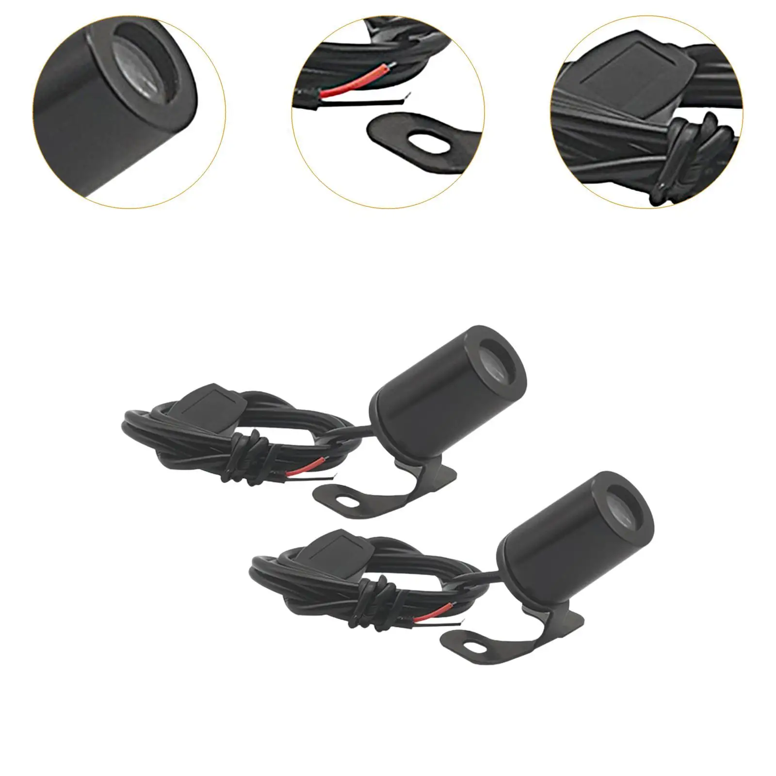 Motorcycle Light LED Angel Wing Projection Kit High Definition Lens Waterproof Aluminum Lamp for Scooter Electric Vehicles