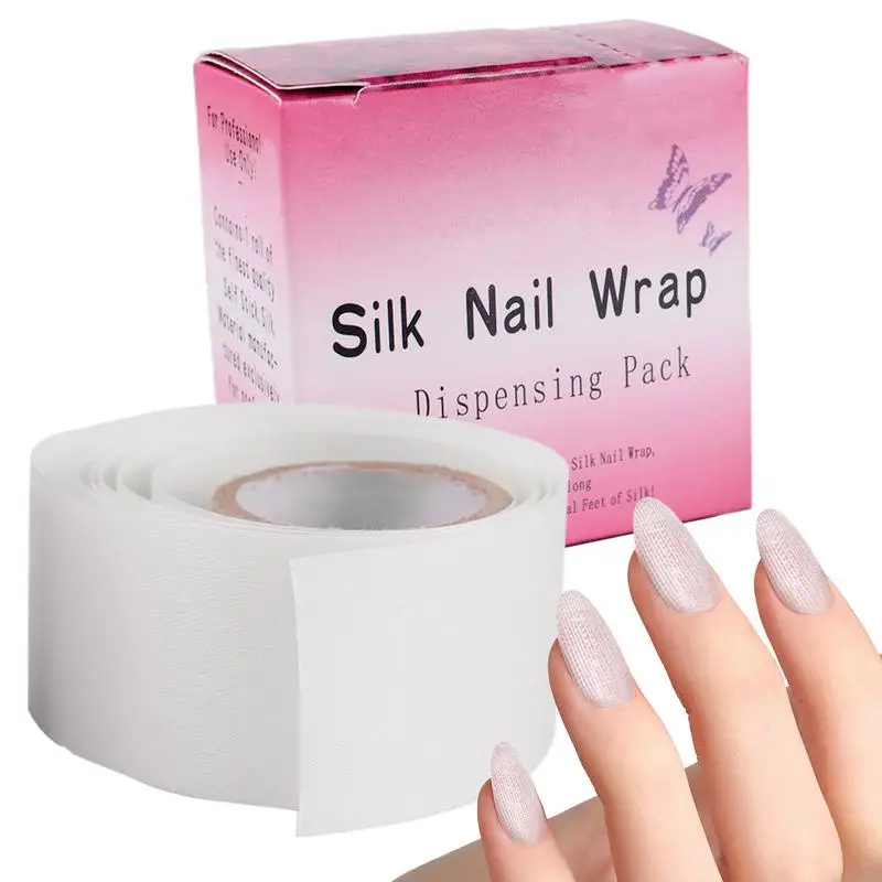 Silk Nail Wrap Strong Protect Reinforce Extension Sticker Adhesive Anti Damage Nail Wrap Nail Arts Tool for Home Use and Salon