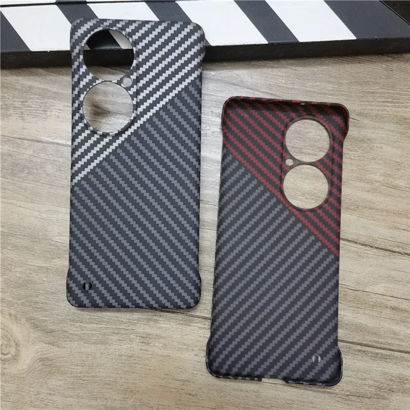 For Huawei P50 P40 P30 Pro Hard PC carbon fibre Slim Protective Back Cover Phone Case For Huawei P40 Pro Plus P30 P50Pro Shell