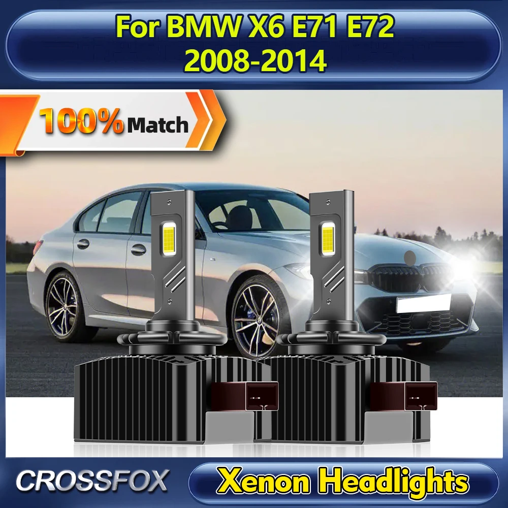 

120W LED Car Headlight Bulbs 30000LM D1S HID Xenon Lamps 12V Plug&Play For BMW X6 E71 E72 2008 2009 2010 2011 2012 2013 2014