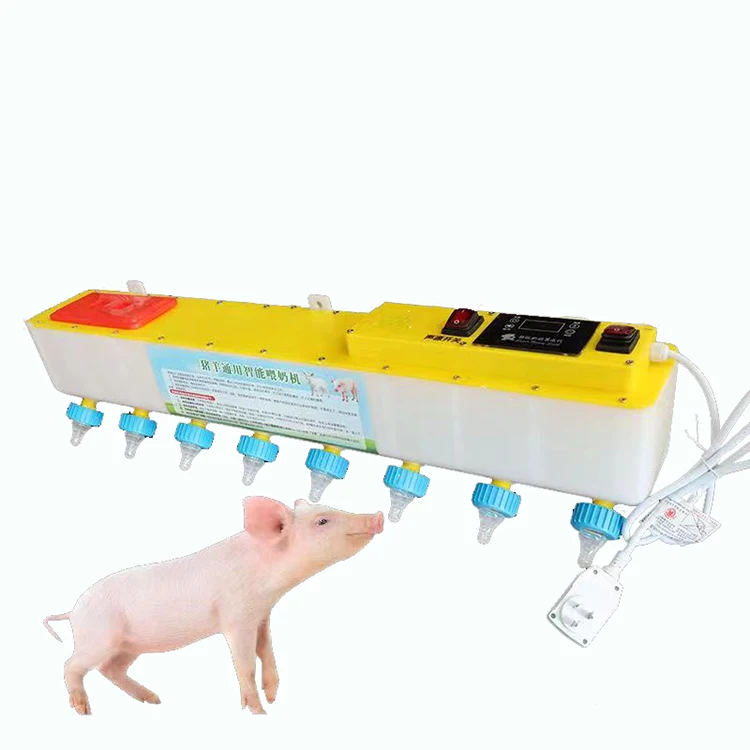 

Farm Equipment 8 Nipple Teats Lamb Piglet Milk Drinking Machine Small Animal Milk Feeder Bucket Livestock Equipemnt