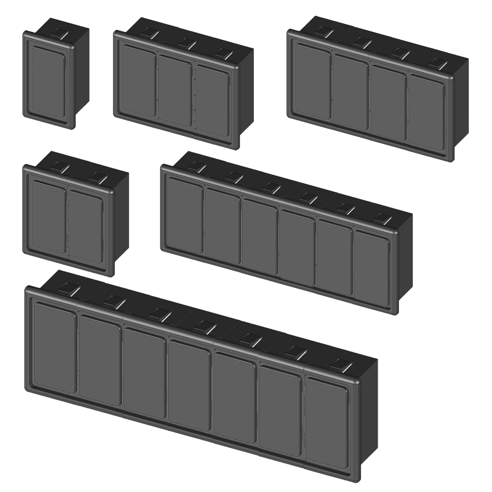 CXT-ABS Rocker Switch Dash Panel with Reserved Switch Housing for Carling ARB 1/2/3/4/5/6/7/8 Standby Switches