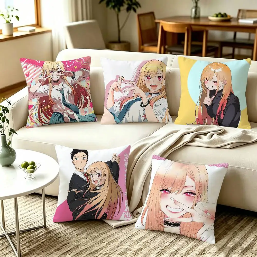 Marin Kitagawa Anime Girl   Pillow Covers, Home Sofa Cushion Covers and Aecorative Custom