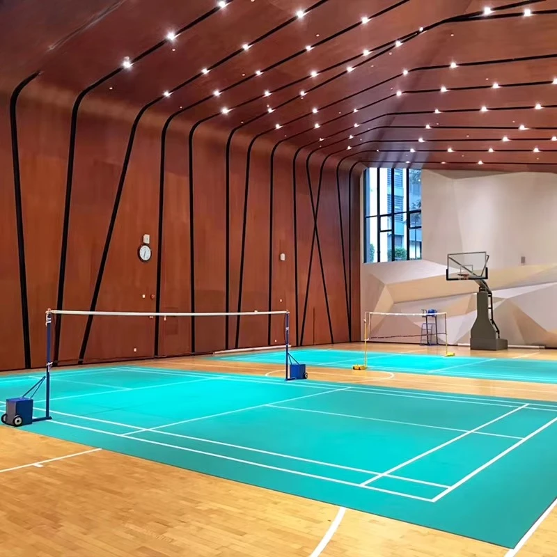 Custom Basketball and Volleyball Sport Flooring Badminton Court Mat PVC Badminton Court Mat Vinyl Flooring