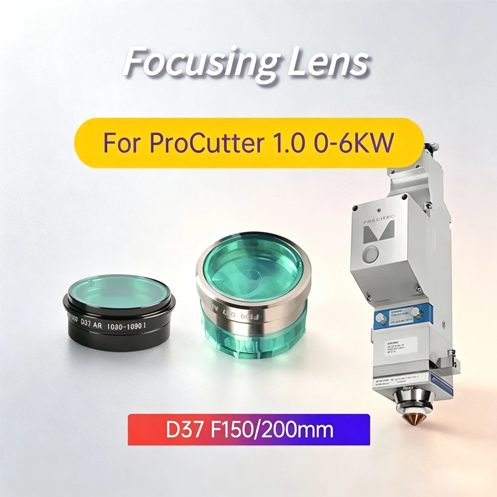 Header Precitec Laser Focusing Lens Collimating Lens D37 F100/150 with Lens Holder for ProCutter 1.0 Laser Cutting Head 0-6KW
