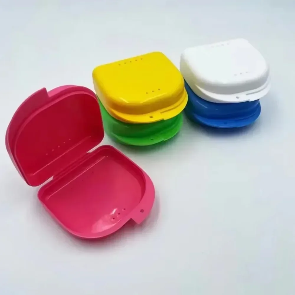 20Pcs New Plastic Tray Box Dental Orthodontic Retainer Box Case Plastic Teeth Container Denture Box False Teeth Protective Case