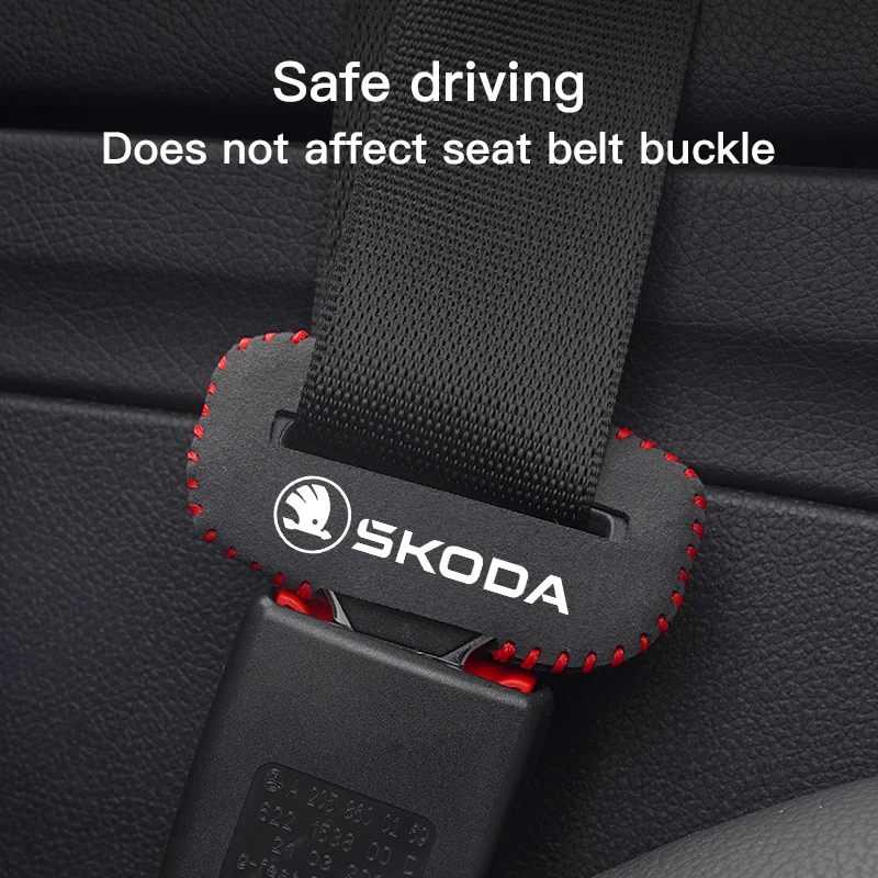 Car Safety buckle protection sleeve accessories For New Skoda Octavia Kodiaq Fabia Superb Karoq Yeti Rapid Mk3 A4 A6 A7 2 3