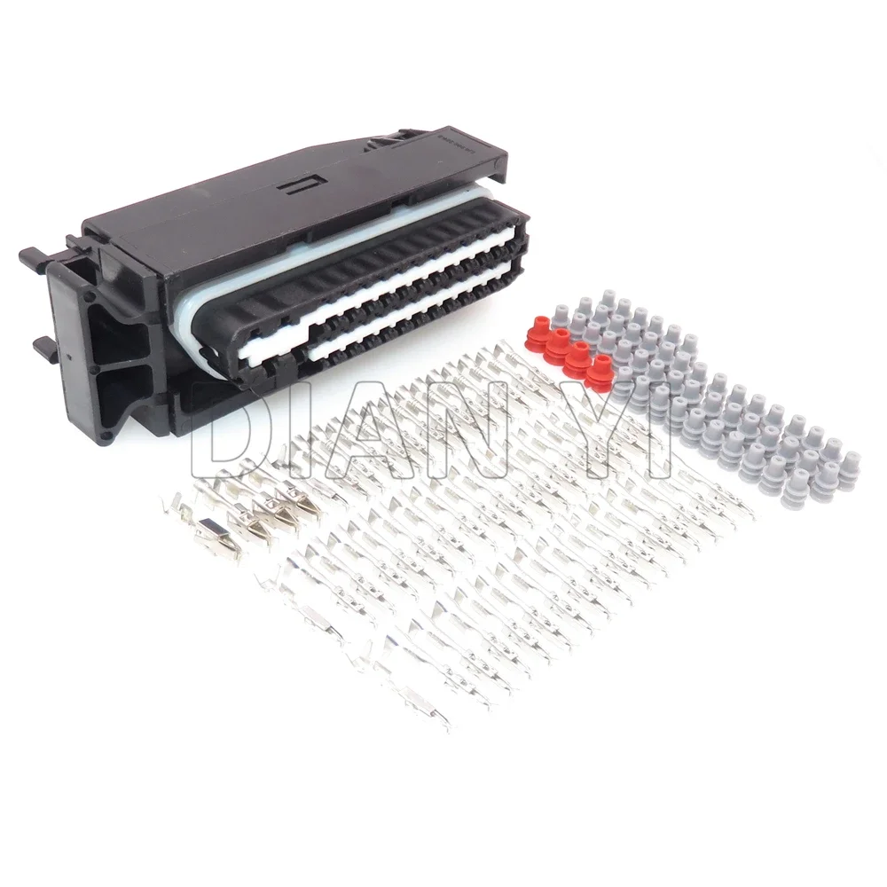 

1 комплект 52-контактный 1J 0906380 B AC в сборе, автоматическая коробка передач двигателя, волновая коробка, провод ЭБУ, герметичная розетка для Audi VW 1393450 -1 1393450 -3