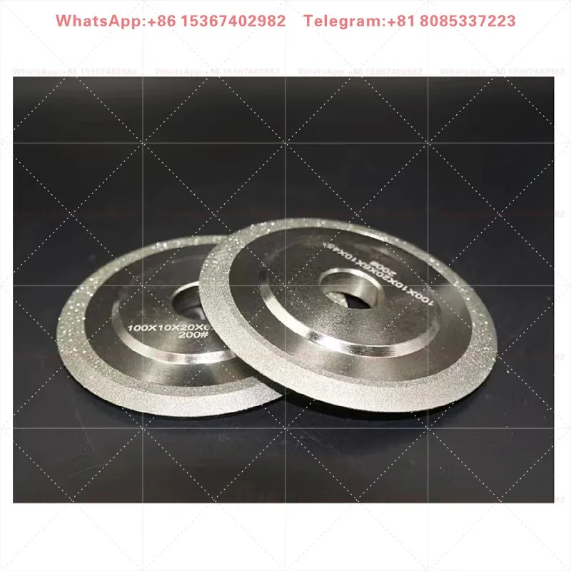 100x20mm Hole Double-Beveled SDC Diamond Grinding Wheel 14E1 PSX Type for Carbide Tools Ceramic Glass Polishing Grinding