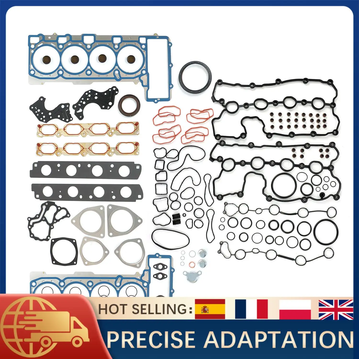 1Set Engine Overhaul Gasket Kit For Audi S5 A6 A8 Q7 R8 RS4 VW Touareg 4.2L V8 BVJ BAR CAUA BNS CDRA 079103383AQ