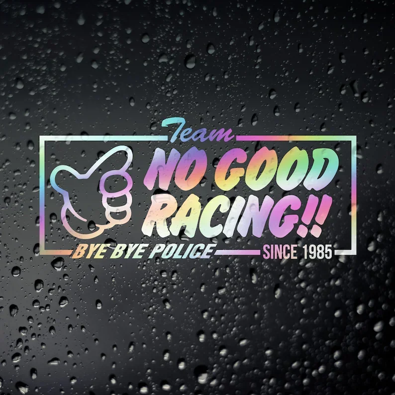 

Team No Good Racing Oil Slick Chrome Car Sticker - JDM Osaka Tuner Drift Kanjozoku