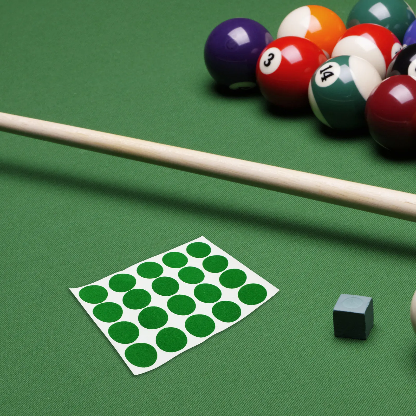 1 Sheet Billiard Table Spot Sticker Durable Self-Adhesive Repair Patch Snooker Tablecloth Mending Dot Sticker Pool Table