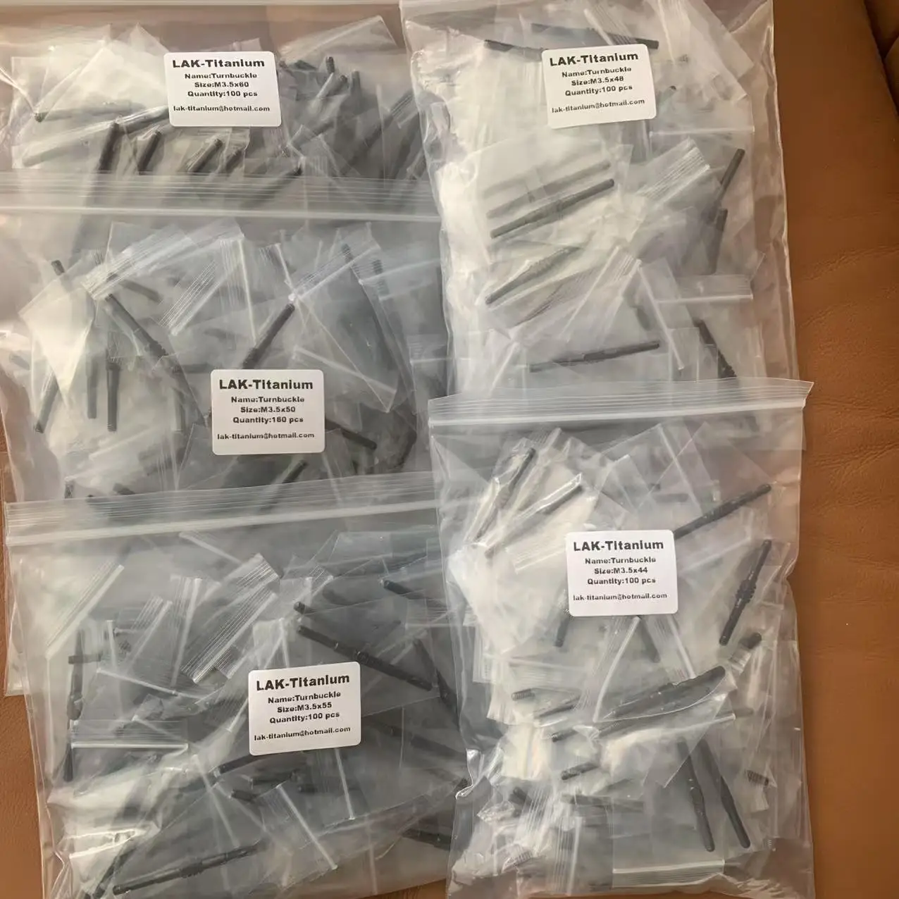 M3.5x42 45 شريط الخيط الأيسر والأيمن وصلة ربط المقطورة من التيتانيوم لـ RC Gr5 لون أسود