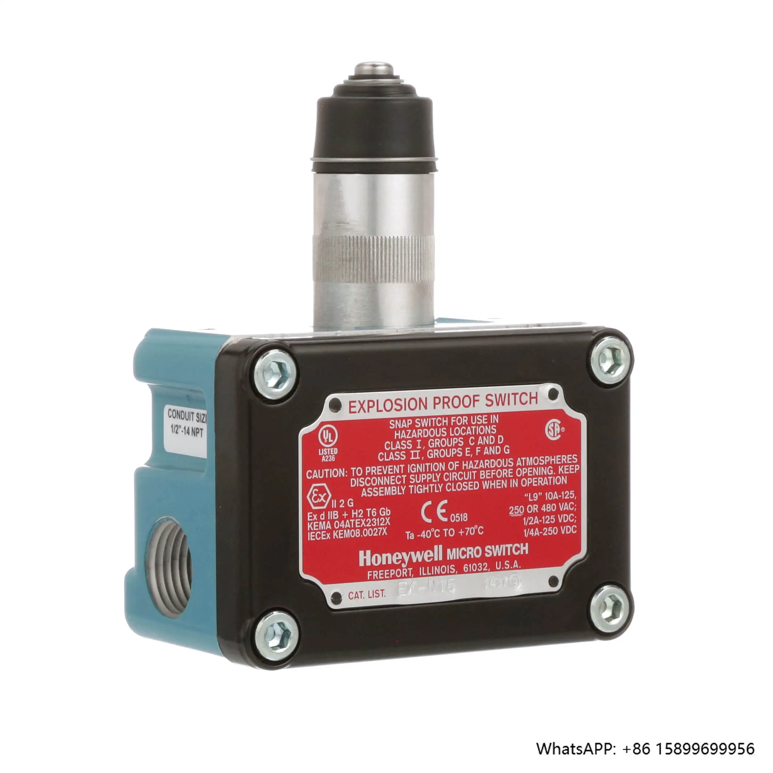 

Honeywell Explosion Proof Side Rotary 1NC/1NO Limit Switch EX-N15