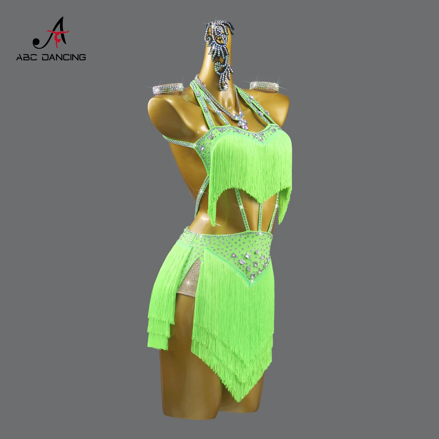 Girls Latin Dance Dresses 2026 Womens Line Costumes Adult Short Outfit Ladies Elegant Party Performance Clothes Stage Match Suit