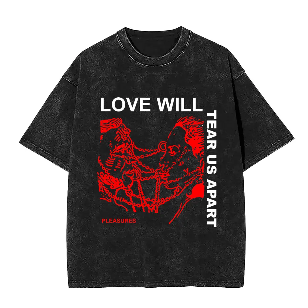 Lil Peep Love Will Tear Us Apart Vintage Washed T-shirt Men Women High Quality Cotton Short Sleeve T Shirts Fashion Hip Hop Tees