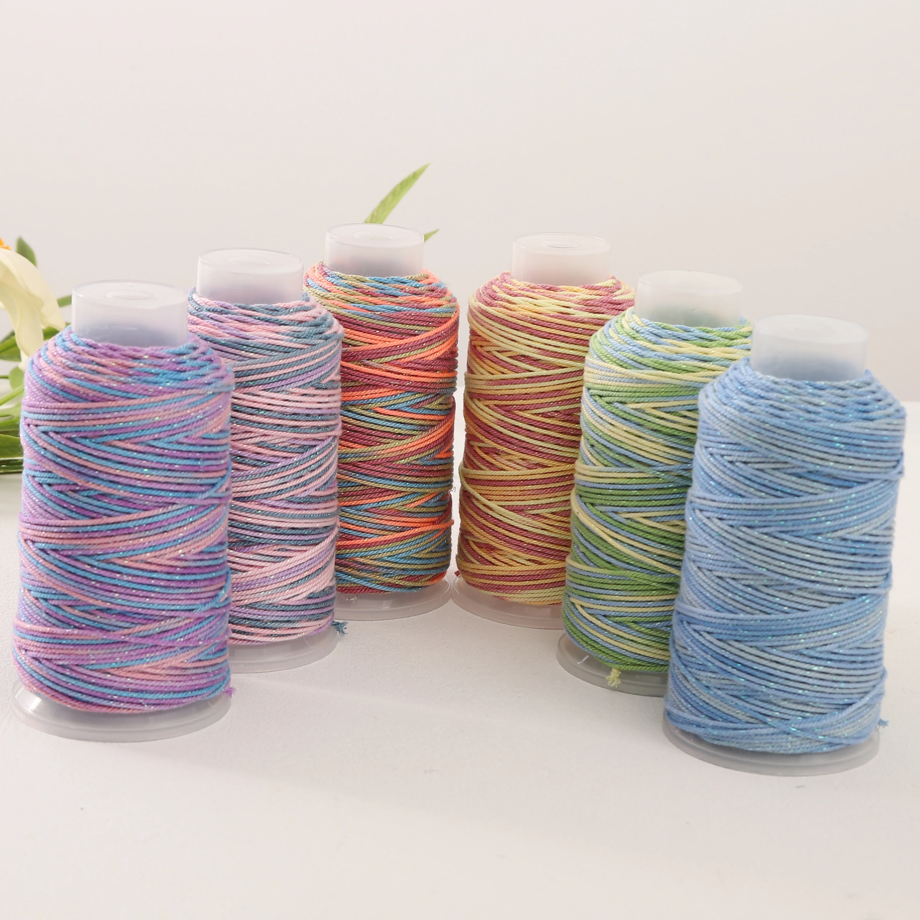 

Polyester Hand-Spun Cotton Blended Thread with Gold Sparkle for DIY Scarf Cushion Crochet Clothing Embroidery Decor Materials