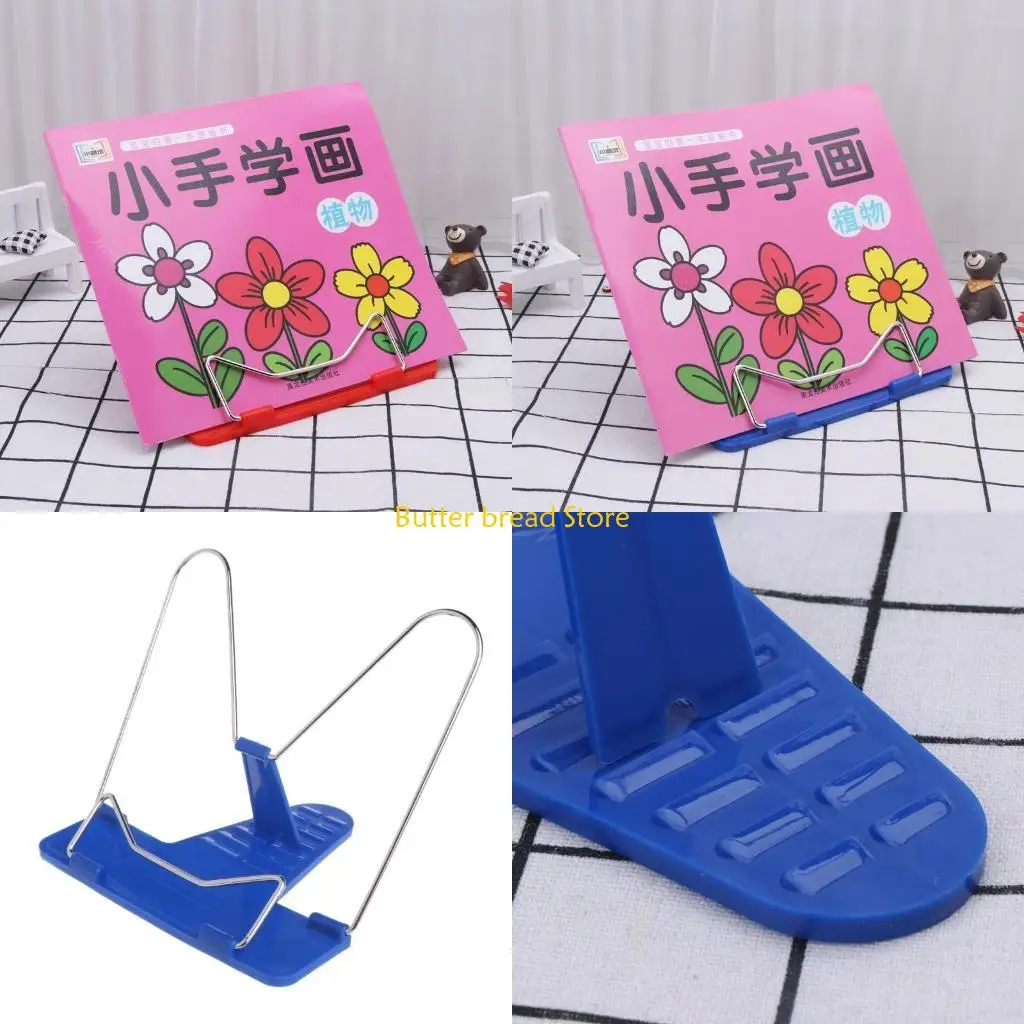 

W89C Adjustable Metal Book Stand Fordable Portable Document Book-Reading Holder