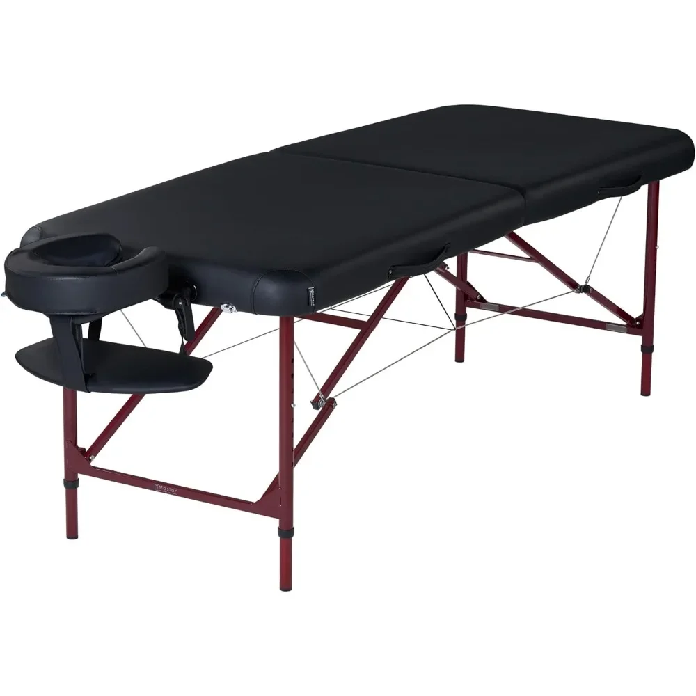 

Massage Table, Lightweight Portable Massage Table Package- Tattoo Table- Spa Bed (Black, Maroon)