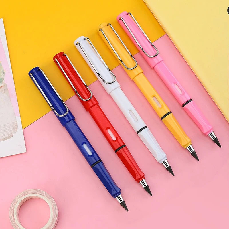 Sem lápis de nitidez com borracha, lápis infinito, sempre, sem tinta, 10pcs