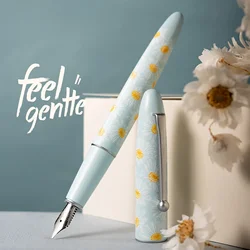 Hongdian C3 Metal Fountain Pen Natural Oil Painting Series 26# EF F Nib School Office Writing Supplies Exquisite luxuryGifts pen