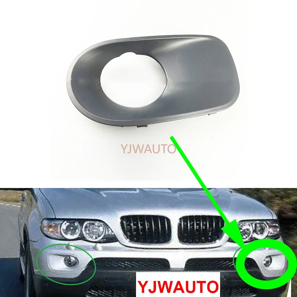 For BMW X5 E53 2004 2005 2006 Foglights Cover Car Fog Lamp Vent Base auto styling Front Bumper Driving Fog Light Support