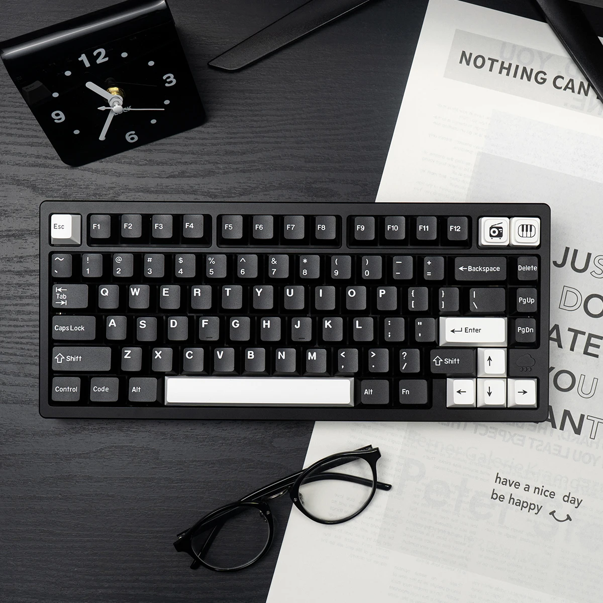 Statut Perroma/N° 1 Machine/BoWOB clavier mécanique Keycap PBT bicolore profil Cherry Keycaps commutateurs Gateron Mx