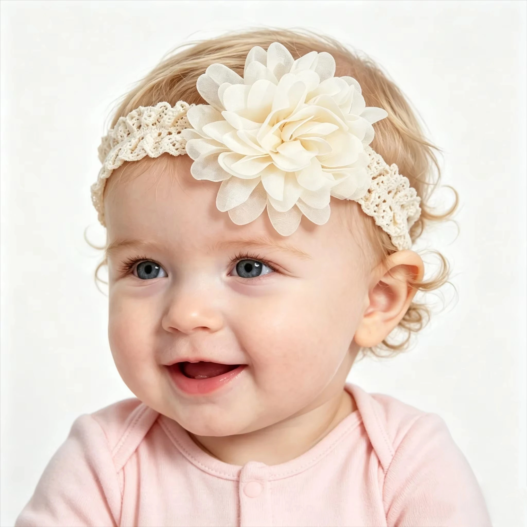 Diadema de encaje blanco crema - Baby Food Jelly reseña y precio