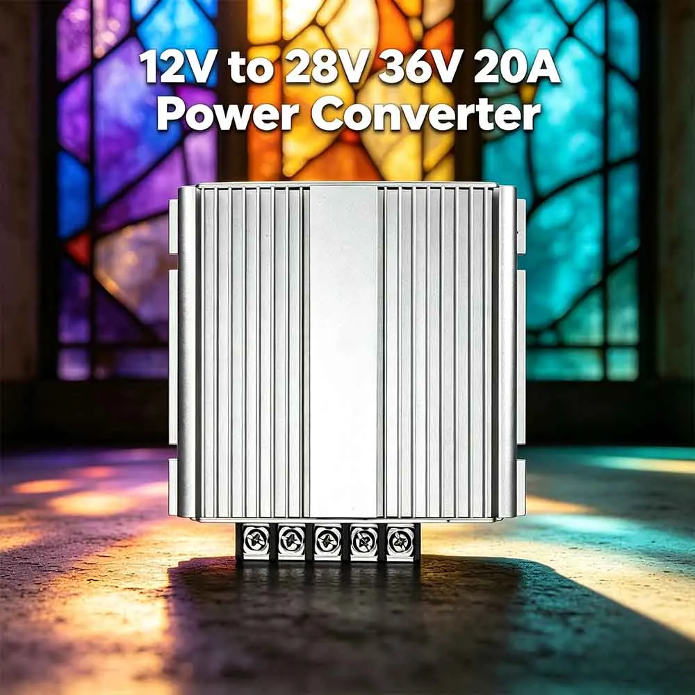 12V to 28V 36V 20A Step-Up Power Supply Converter Regulator Chargeable Waterproof Aluminum Converter Regulator Chargeable