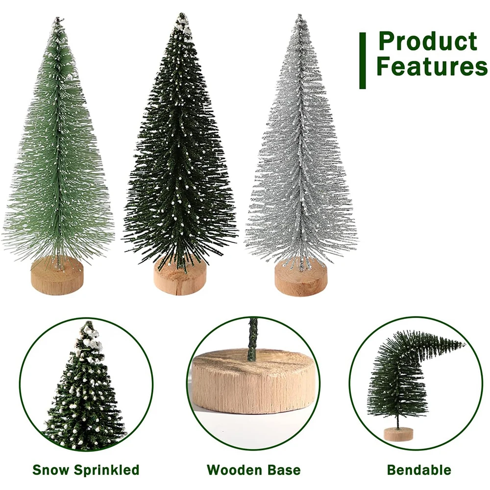 4/6 قطعة شجرة عيد الميلاد الصغيرة زينة عيد الميلاد الاصطناعي لتقوم بها بنفسك شجرة عيد الميلاد الصغيرة عيد الميلاد نافيداد السنة الجديدة ديكور للطاولات المنزلية