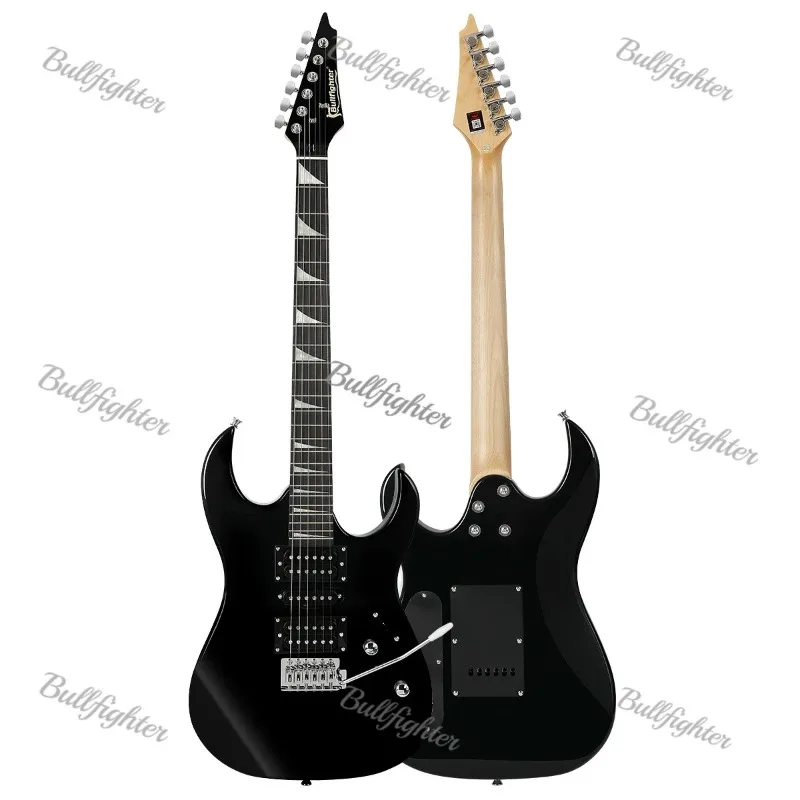 Bullfighter Electric Guitar D-150 St Style Musical Instrument 6 String Oem Black Color 24 Frets India Rosewood