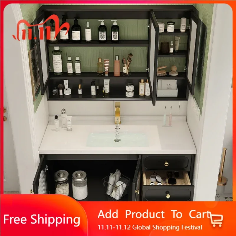 

Aesthetic Bathroom Cabinet Cupboard Closet Sink Luxury Bathroom Cabinet Locker Modern Partitions Mobiletto Trendy Furniture