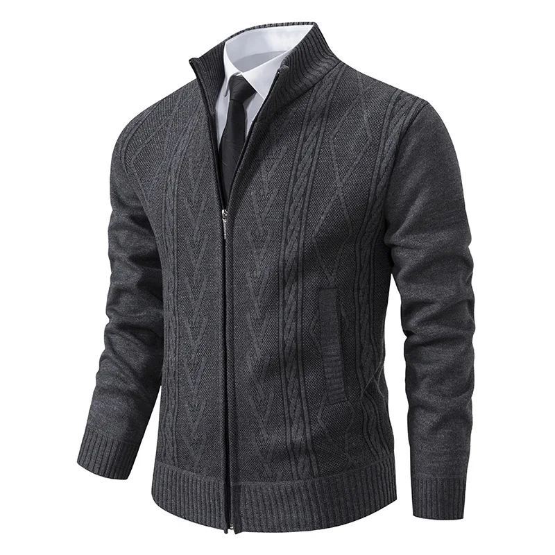 New men's fall and winter sweater, slim fit, lightweight and casual, long-sleeved casual coat, high-quality warm knitted sweater
