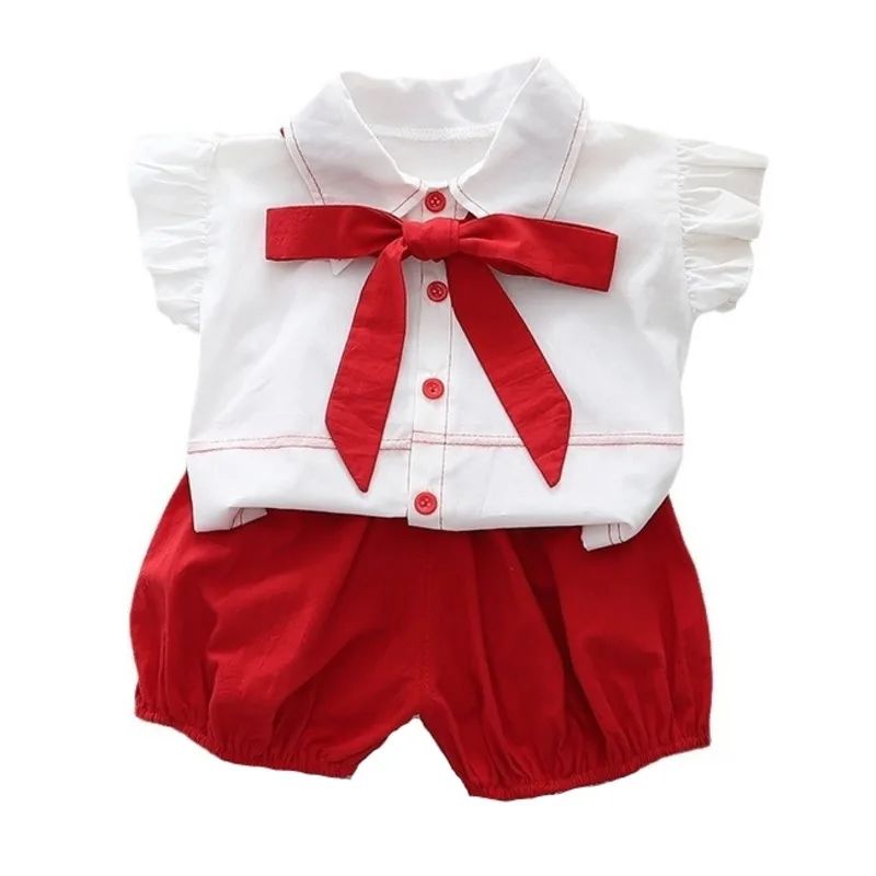 

New Summer Baby Girls Clothes Suit Children Fashion Shirt Shorts 2Pcs/Sets Toddler Casual Costume Infant Outfits Kids Tracksuits