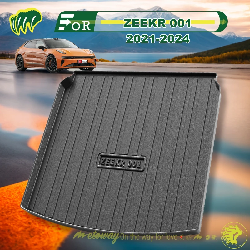 

For ZEEKR 001 2021-2024 Custom Fit Car Trunk Mat All Season Black Cargo Mat 3D Shaped Laser Measured Trunk Liners