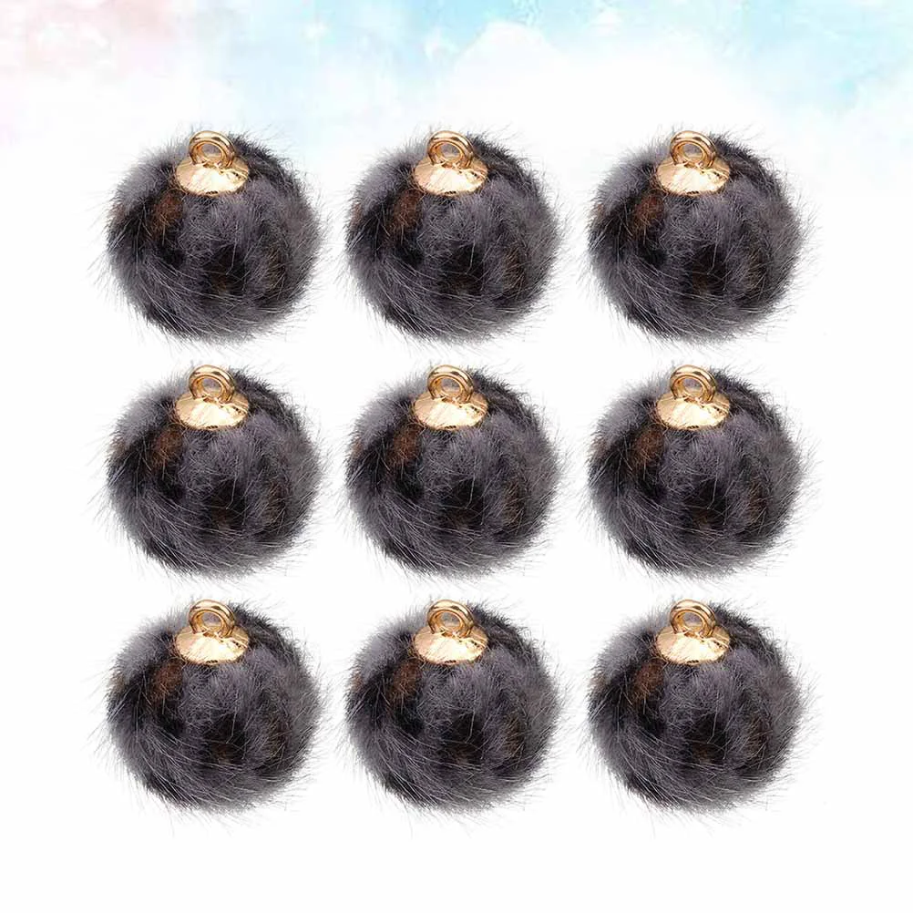 Pompoms of The Lid Earring Pompon Accessories Fluffy Hanging Pendant Clasp for Necklace