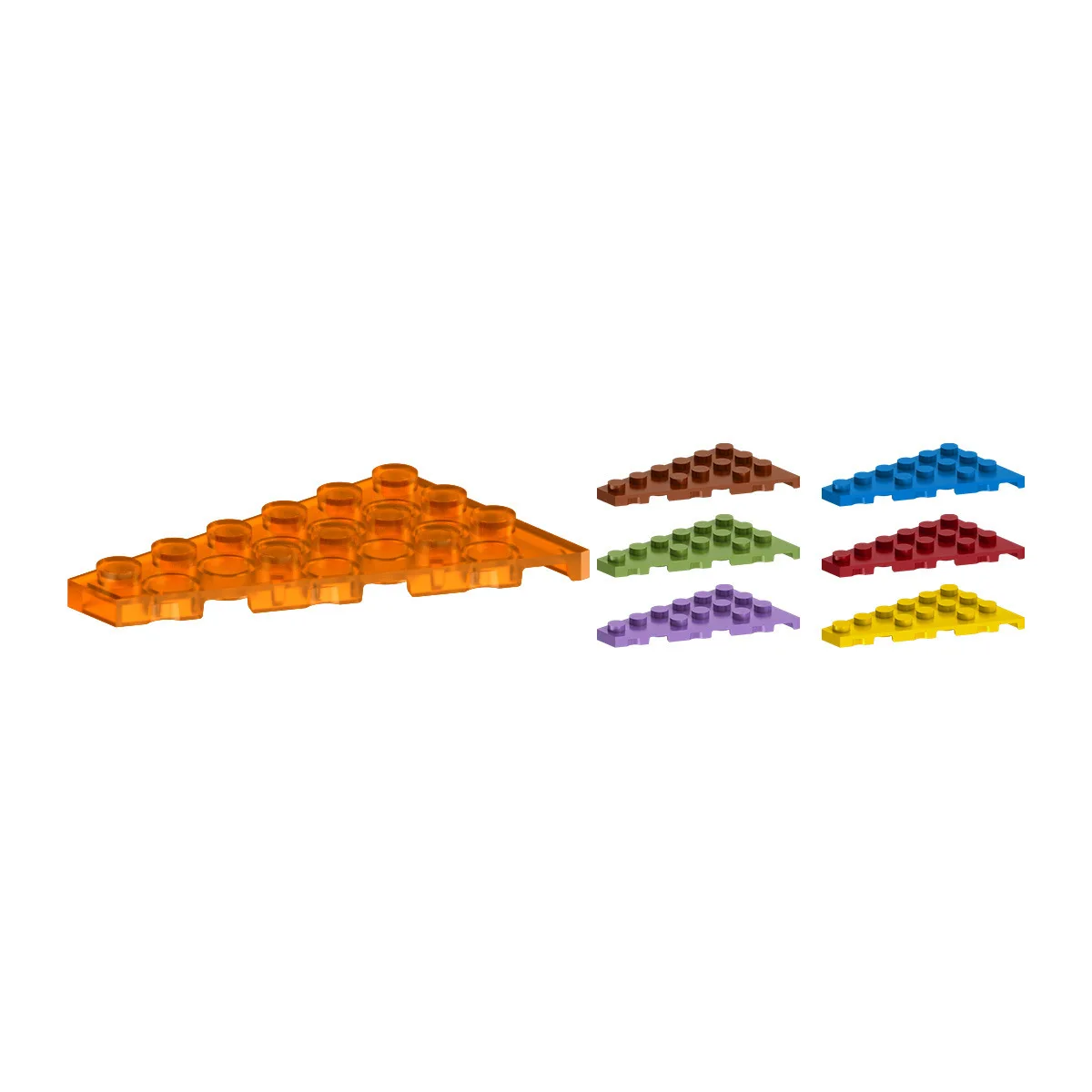 BRICKE Baustein 6x4 Keilplatte (links) Teileliste Zubehör 90046 Kompatibel mit LEGO 48208