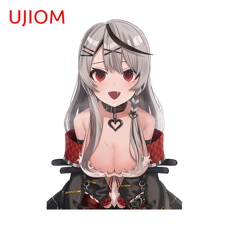 UJIOM 13cm X 9.3cm Sakamata Chloe Big Breast Sexy Girls Cartoon Wall Stickers Cute Waedrobe Decal Amusing Living Home Chambre