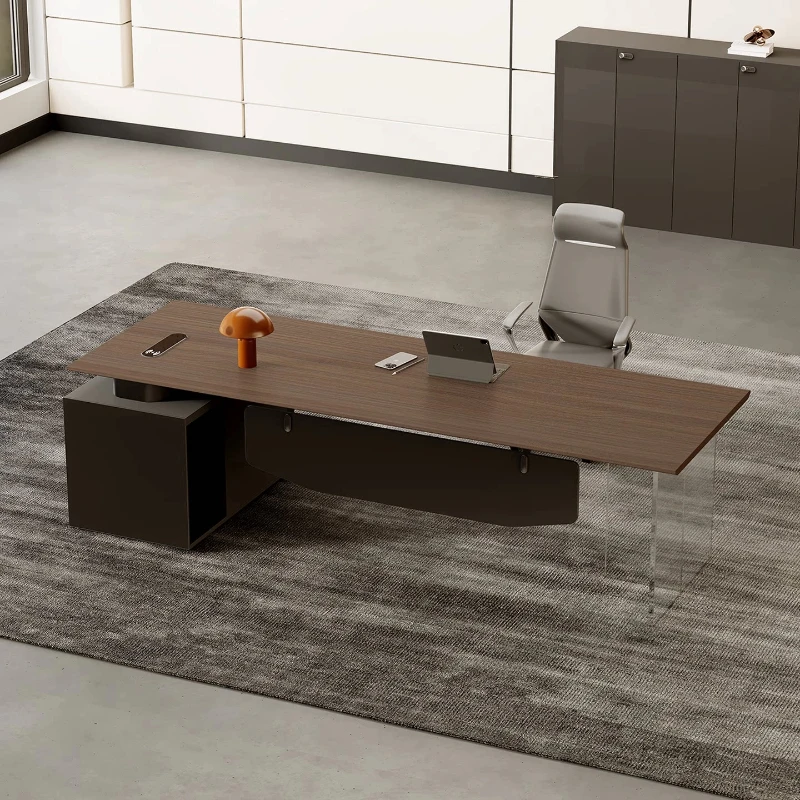 xx-L Shape Office Desk Aesthetic Luxury Upgrade Writing Executive Office Desk Standing Commercial Scrivania Ufficio Furniture*