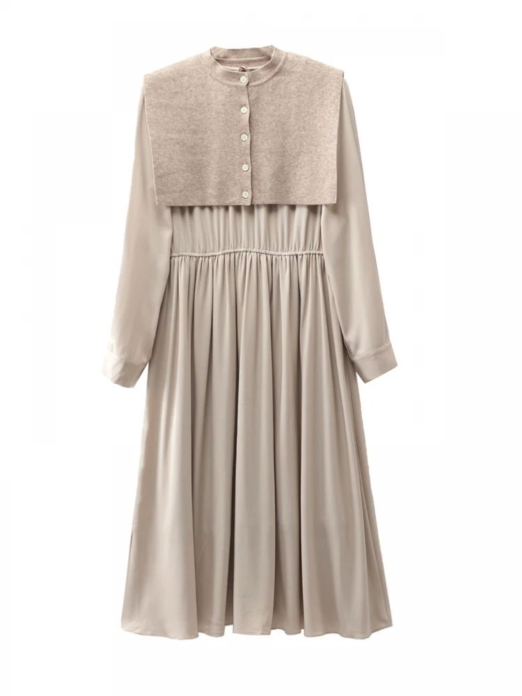 Haut de gamme imprimé fleuri Long Sve tricoté gilet taille Dr nouveauté automne hiver trajet Sle modèle de base coton 00%