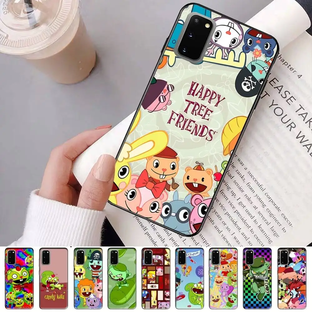 H-Happy Tree Friends Telefoonhoesje voor Samsung S24Fe 25 Ultra Plus 20 Lite 21 30 22 23 24 22 Ultra 5G Fundas
