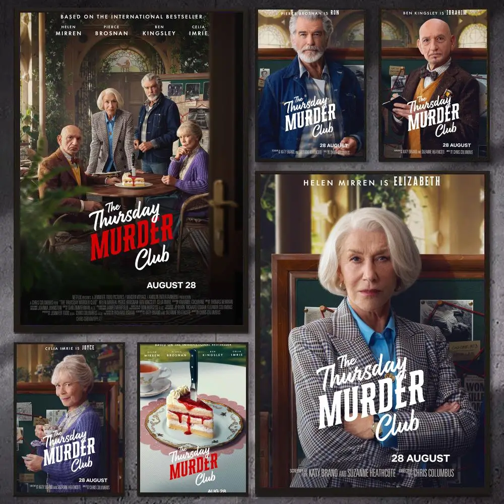 Movie T-The Thursday Murder Club Poster PP Wall Decor Posters Celebrity Art Prints Aesthetic Wall Art Bedroom Office Home Gift