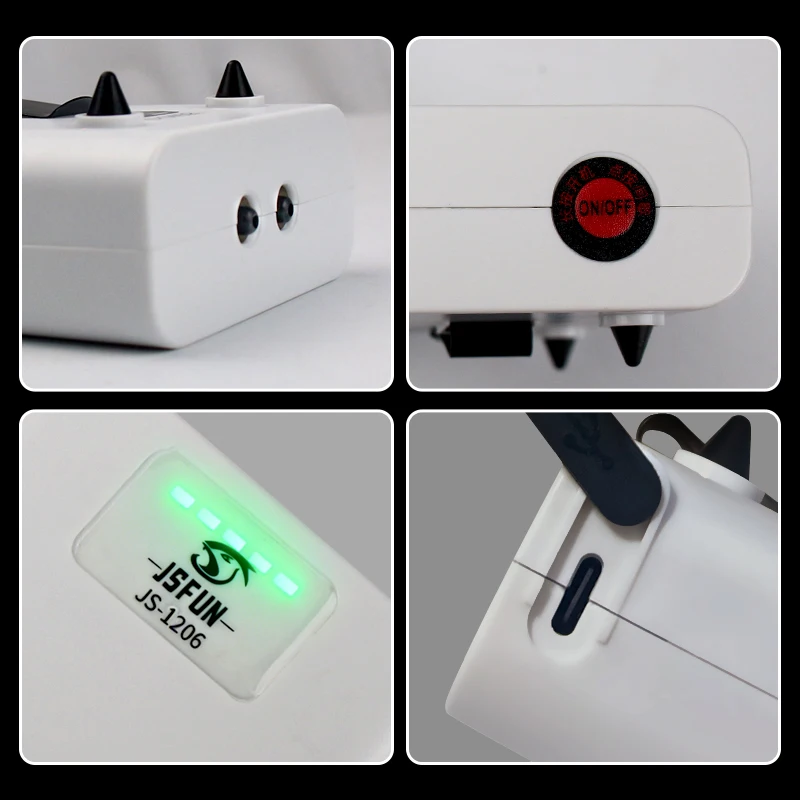 JSFUN USB-Aufladbare Fischbelüftungspumpe mit Batterieanzeige, tragbar für Lebendköder-Eimer, Aquarium und Fischbecken, 1/2 Auslass – Detail 2