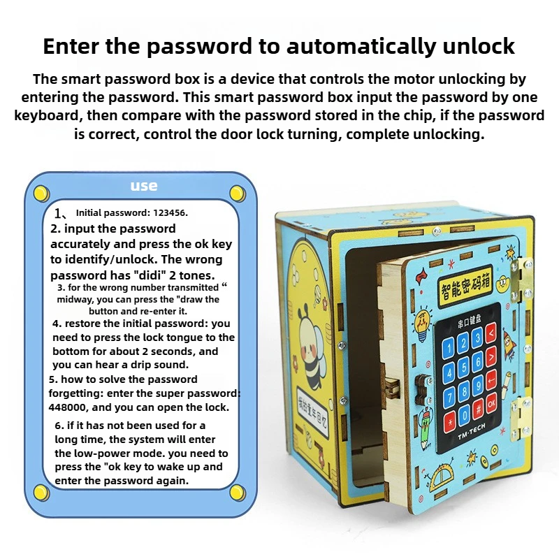 لتقوم بها بنفسك صندوق القفل الذكي مجموعة الجذعية تكنولوجيا العلوم الإلكترونية مشاريع صغيرة التعليمية الفصول الدراسية لعبة تعلم للأطفال الذين تتراوح أعمارهم بين 10-16