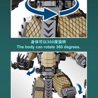 Aliènes bave monstre blocs de construction fer bête sanglée figurine briques à monter soi-même jouets briques modèle assemblage jouets pour les enfants