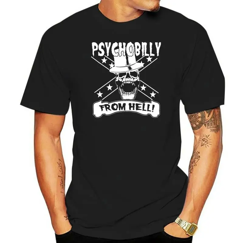 Hot Selling Top Fitness Clothing Tops Male Rockabilly Psychobilly Punk T-Shirt Pour Hommes From Hell Customize Tee Shirts