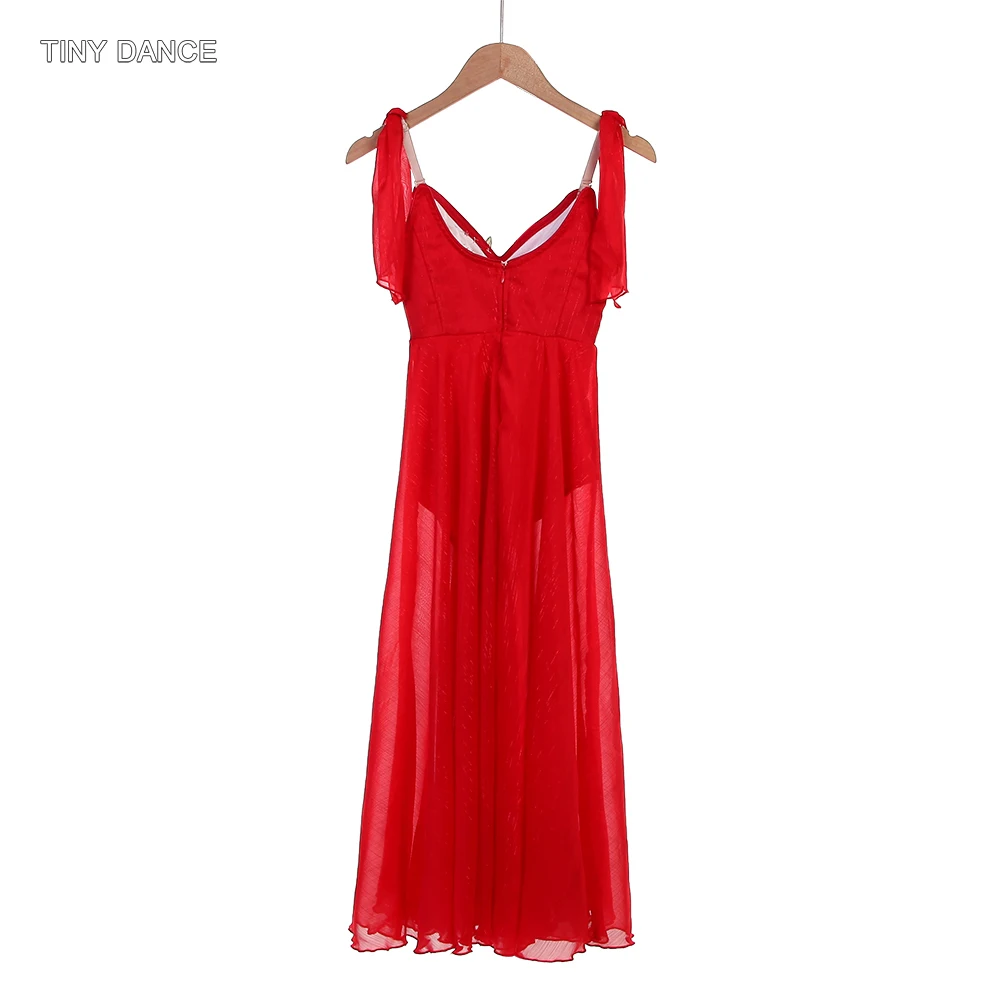 สีแดง Professional บัลเล่ต์เต้นรําชุดผู้ใหญ่ที่กําหนดเอง Ballerina SOLO เครื่องแต่งกายผู้หญิง Dancewear สําหรับประสิทธิภาพ B25671