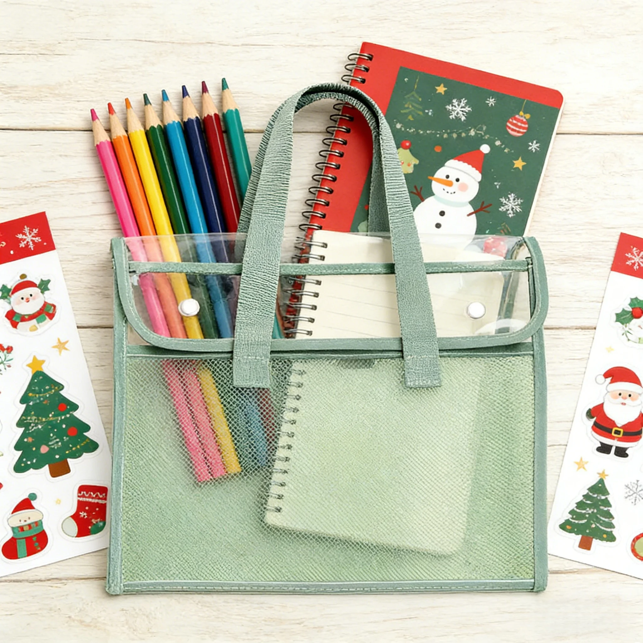 

Цельная зеленая прозрачная сумка для хранения с ручками — организация купальников и игрушек, идеально подходит для пляжа, бассейна и праздничных поездок ​