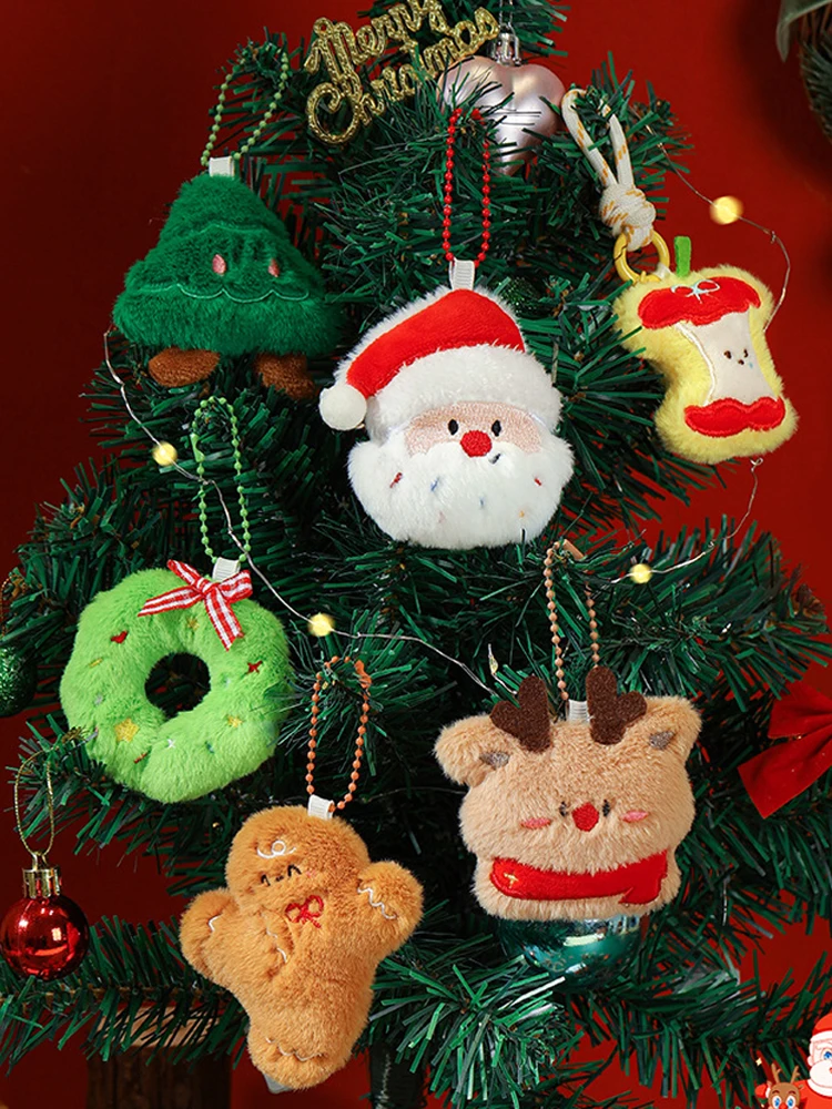 Urocze, kreskówkowe ozdoby świąteczne, figurki, lalki, zawieszki do plecaków, breloczki, kawaii bałwanki, zawieszki z Świętym Mikołajem, prezenty na festiwale dla dzieci.